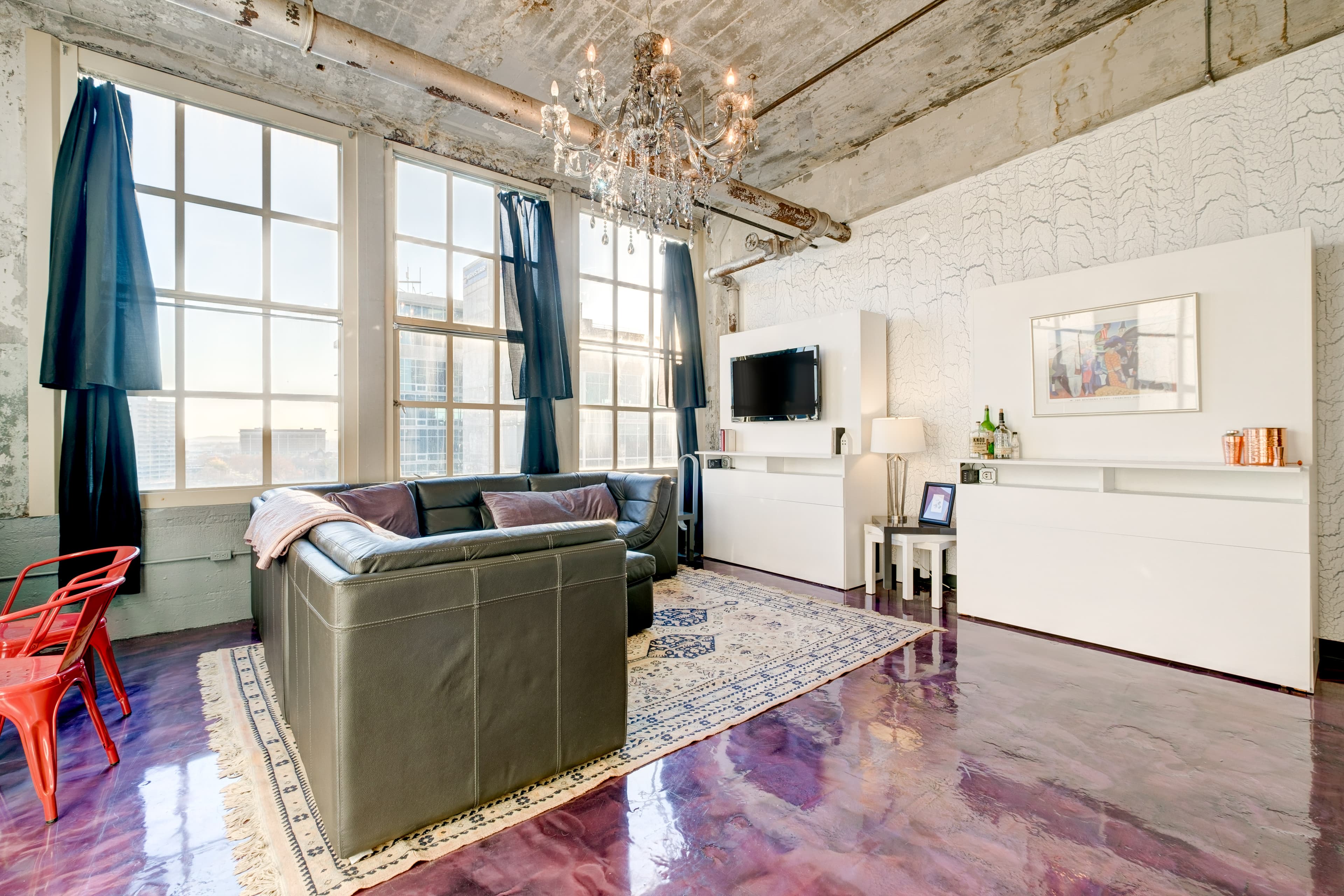 Glassworks loft living space